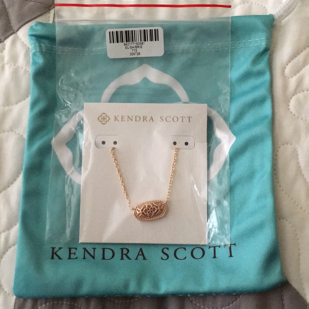 New Kendra Scott rose gold necklace